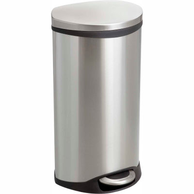 Safco® Step-On Receptacle, 7.5 Gallon SS - 9902SS