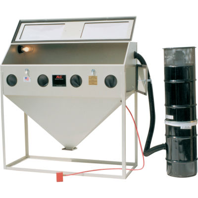 ALC 40413L Top & Side Open Blast Cabinet W/ Dust Collector, Steel, With Free Beads