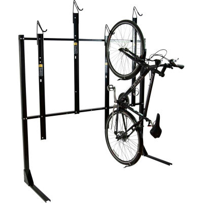 storage racks bike rack vertical indoor garage outdoor locking lockable non bikes globalindustrial decker double fixation hanger velo