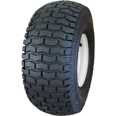 Hi-Run Lawn/Garden Tire Assembly 15X6.00-6 2 SU12, Grey White Solid