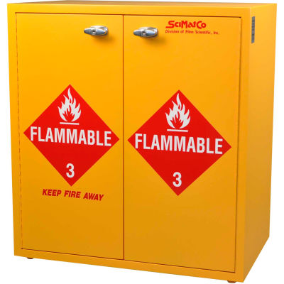 24 Gallon, Jumbo Stacking Flammable Cabinet, Manual Close, 30"W x 18-1/2"D x 32-1/2"H