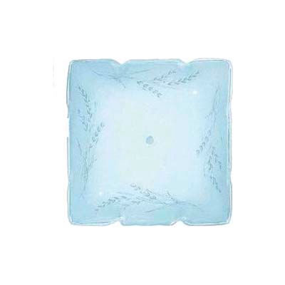 Satco 50-503 Bend Glass - 12-in. Square White with Ruffled Edge