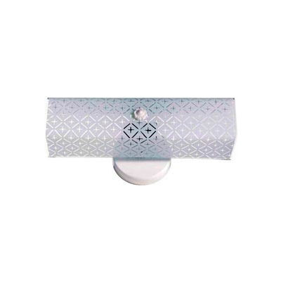 Satco 76-276 2 Light - 14" - Vanity - w/Diamond "U" Channel Glass White