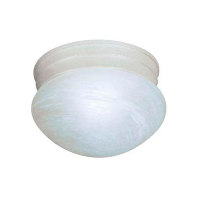 Satco 76-612 1 Light - 8" - Flush Mount - Small Alabaster Mushroom Textured White