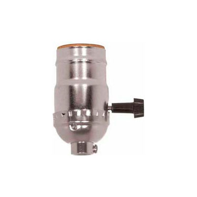 Satco 80-1017 Hi-Low Turn Knob Socket - Nickel