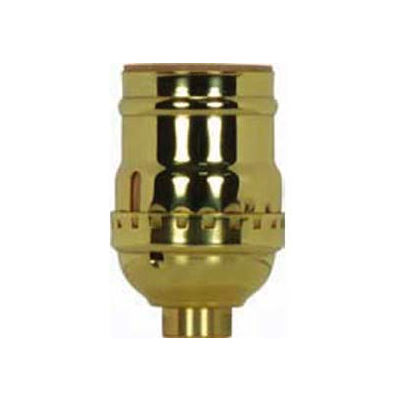 Satco 80-1029 Short Keyless Socket w/Screw Terminal Less Set Screw - Polished Nickel