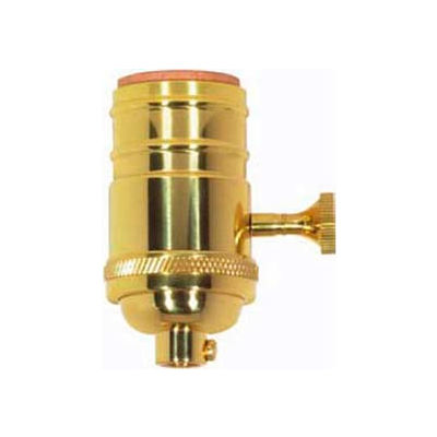 Satco 80-1050 3 Way (2 Circuit) Turn Knob Socket w/Matching Finish Removable Knob 1/4 IPS