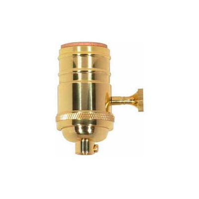Satco 80-1058 On-Off Turn Knob Socket w/Matching Finish Removable Knob and Set Screw