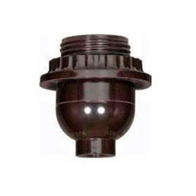 Satco 80-1072 Medium Base Socket - Short Keyless-Less Set Screw 1/8 IP Cap w/Plastic Bushing
