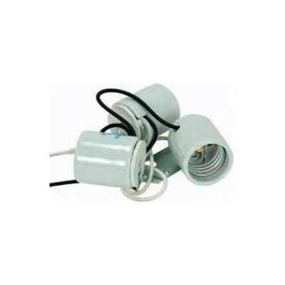 Satco 80-1082 Three Light Porcelain Socket w/ 1/8 IP Metal Strap