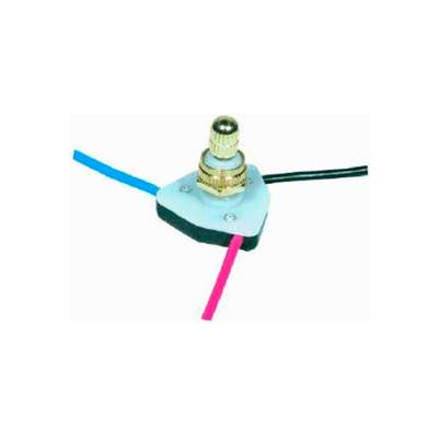 Satco 80-1140 Hi-Low Metal Rotary Switch w/Diode Brass Finish
