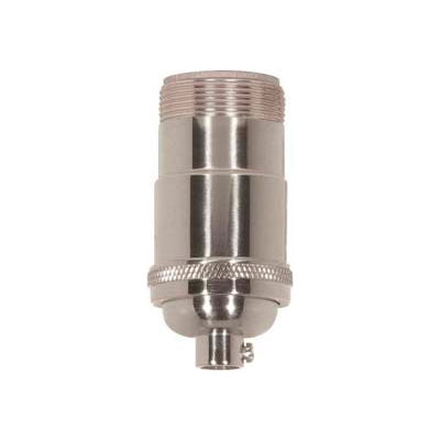 Satco 80-1196 3 Way (2 Circuit) Keyless Socket w/Uno Thread- Polished Nickel