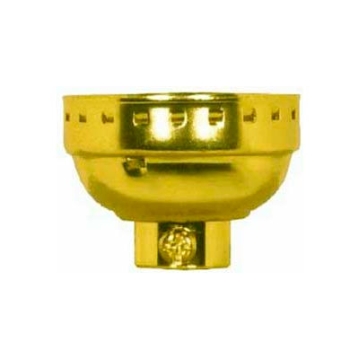 Satco 80-1242 Aluminum Cap - 1/8 IP w/Set Screw - Brite Gilt