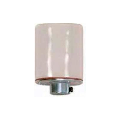 Satco 80-1318 Keyless 3 Terminal Grounded Porcelain Socket w/Metal Cap - 1/8 IPS