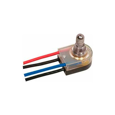 Satco 80-1360 On-Off Lighted Rotary Switch Nickel Finish