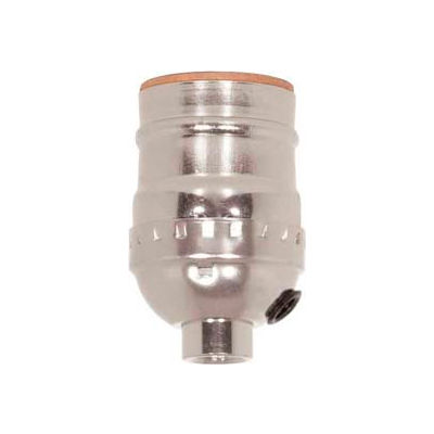 Satco 80-1373 Short Keyless Socket w/Side Outlet - Nickel