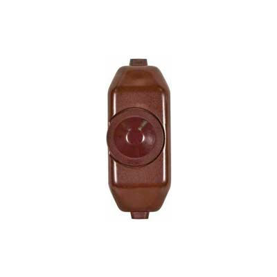 Satco 80-1481 Full Range Lamp Cord Rotary Dimmer Switch Brown