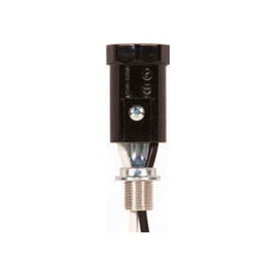 Satco 80-1552 Phenolic Candelabra Socket with 12-1/2-in. Leads  1-11/16-in. Flange