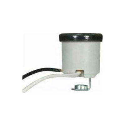 Satco 80-1685 Keyless Unglazed Porcelain Socket w/Black Rim - Hickey