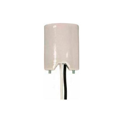 Satco 80-2091 Keyless Glazed Porcelain Mogul Socket w/Lamp Grip