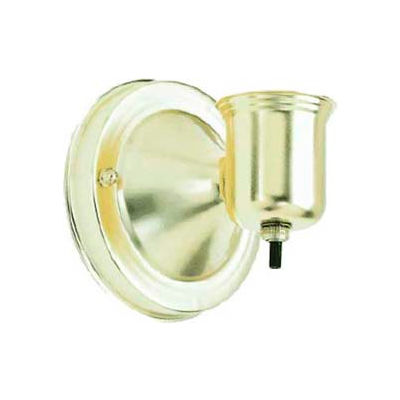 Satco 90-120 1-5/8-in. Wired Wall Bracket with Bottom Turn Knob Switch - Brass Finish