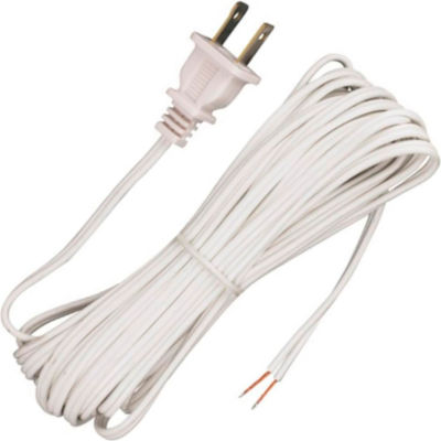 Satco 90-1534 20 Ft. Cord Set, 18/2 SPT-1, White