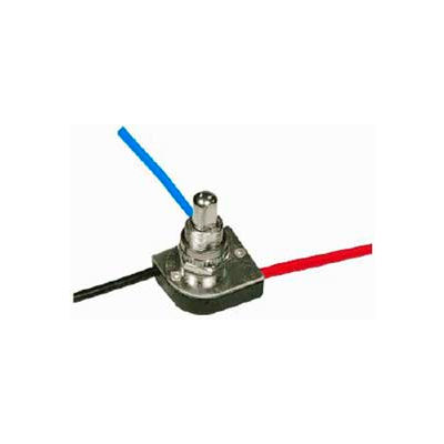 Satco 90-1679 3-Way Metal Push Switch Nickel Finish
