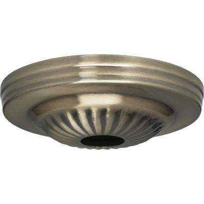 Satco 90-1683 Ribbed Canopy - Antique Brass Finish 1-1/16-in. Center Hole