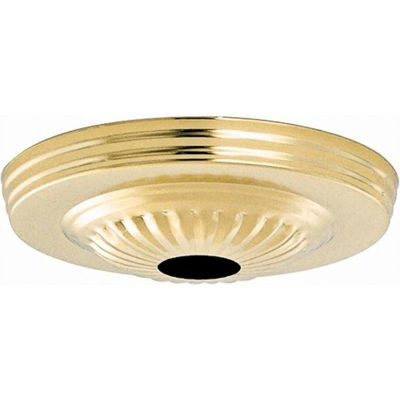 Satco 90-192 Ribbed Canopy Kit - Brass Finish 1-1/16-in. Center Hole