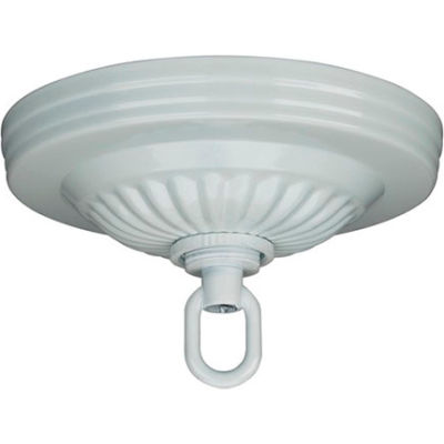 Satco 90-197 Ribbed Canopy Kit - White Finish 1-1/16-in. Center Hole