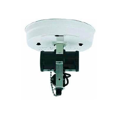 Satco 90-235 2 Light Bent Glass Fixture Holder w/ Pull Chain Switch - White Finish