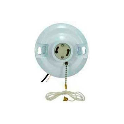 Satco 90-2582 GU24 Fluorescent Porcelain Receptacle w/Pull-Chain and Leads
