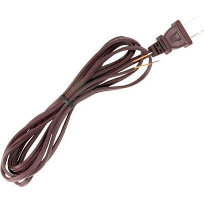 Satco 90-2598 7 Ft. Cord Set, 18/2 SPT-1, Brown