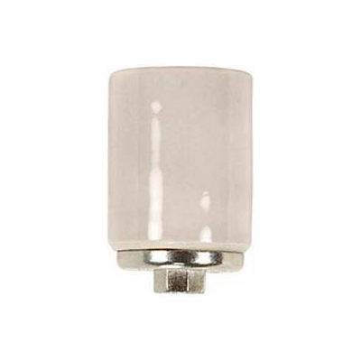 Satco 90-429 Keyless Porcelain Mogul Socket w/Metal 1/4 IP Cap