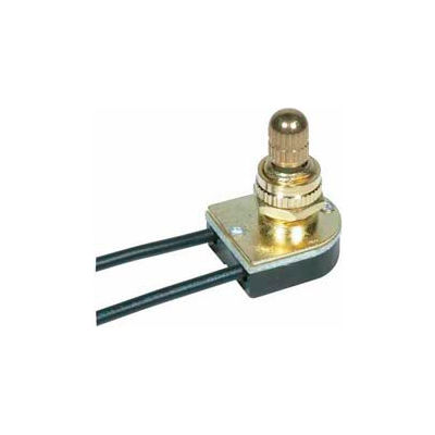 Satco 90-501 On-Off Metal Rotary Switch  Brass Finish