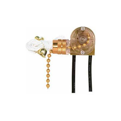 Satco 90-704 On-Off Canopy Switch Brass Finish