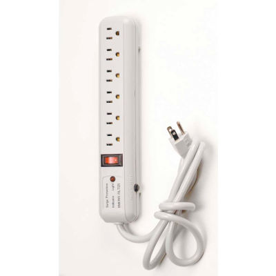 Satco 91-221 4' Cord 6 Outlet Superior Surge Strip