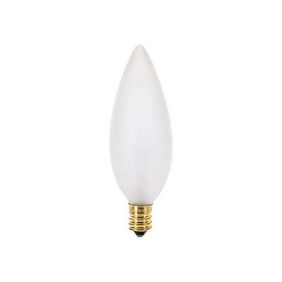 Satco S3385 40b10/F/220vv 40w Incandescent W/ Candelabra Base Bulb - Pkg Qty 25