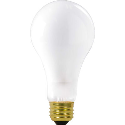 Satco S3945 150 Watt A21 Incandescent Light Bulb, Medium Base, Frost