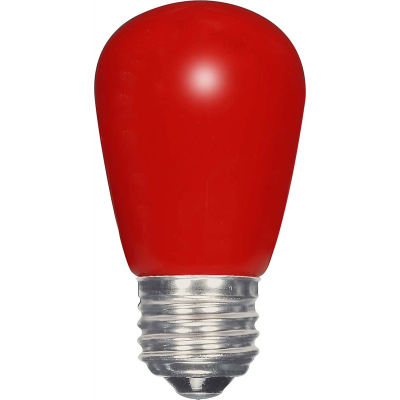 Satco S9170 1.4W LED S14 Ceramic Red Medium Base