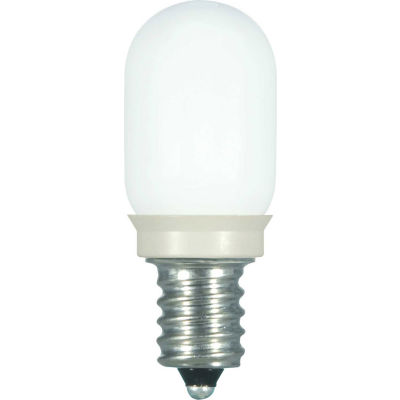 Satco S9176 0.8W LED T6 Indicator Bulb Candelabra Base Frost 2700K