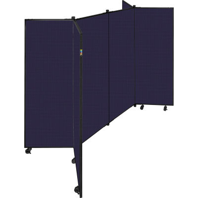 6 Panel Display Tower, 5'9"H, Fabric - Navy