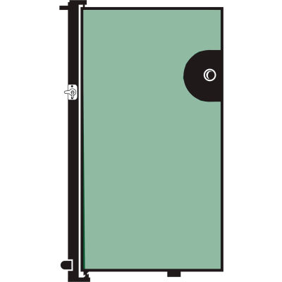 Screenflex 4'H Door - Mounted to End of Room Divider - Vinyl-Mint
