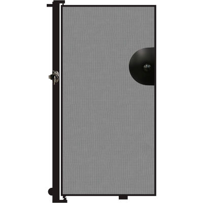 Screenflex 5'H Door - Mounted to End of Room Divider - Stone