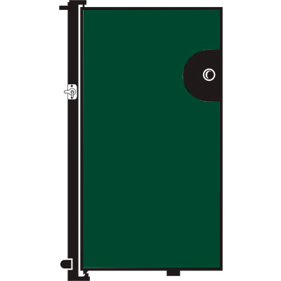Screenflex 5'H Door - Mounted to End of Room Divider - Mallard