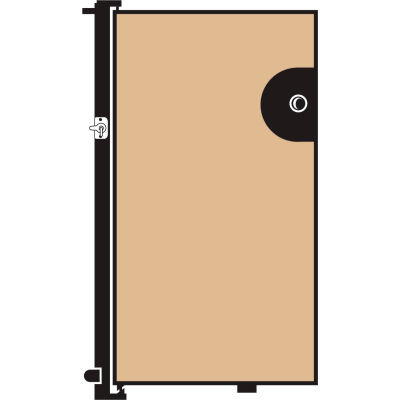 Screenflex 5'H Door - Mounted to End of Room Divider - Wheat