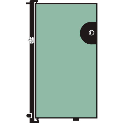 Screenflex 5'H Door - Mounted to End of Room Divider - Vinyl-Mint
