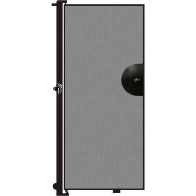 Screenflex 6'H Door - Mounted to End of Room Divider - Stone