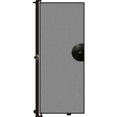 Screenflex 6'8"H Door - Mounted to End of Room Divider - Stone