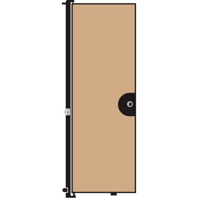 Screenflex 6'8"H Door - Mounted to End of Room Divider - Wheat